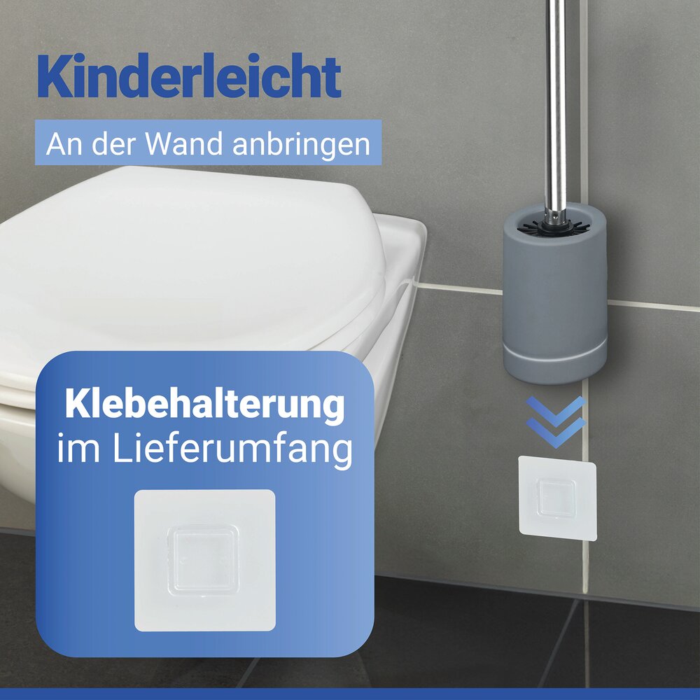 Brosse WC Hygiène extra long  pour nettoyer les toilettes sans se baisser