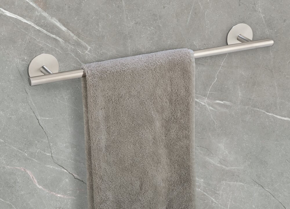 Barre de drap de bain Uno Mod. Meleto Matt, 60 cm  à coller ou à percer