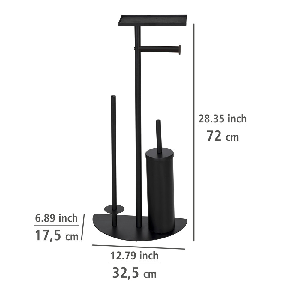 Stand WC-Garnitur Mod. Cosenza Neo Schwarz  4 Funktionen