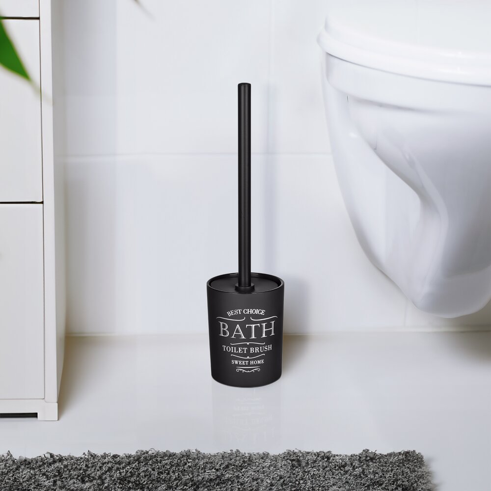 Garniture WC Sweet Home, Noir  en verre