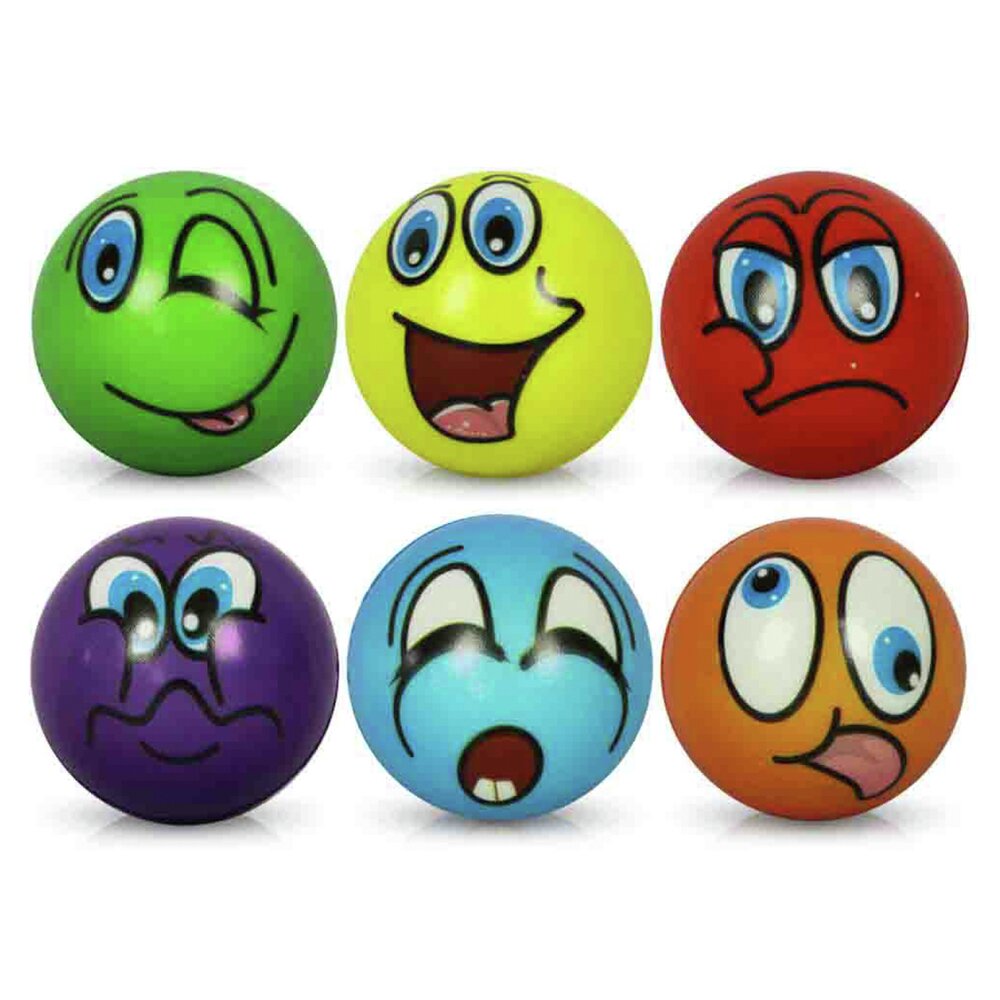 Anti-Stress Bälle 6er-Set  Stressbälle mit fröhlichen Gesichtern