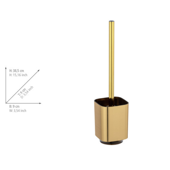 WC-Garnitur Mod. Auron Gold  WC-Bürstenhalter aus hochwertigem Kunststoff