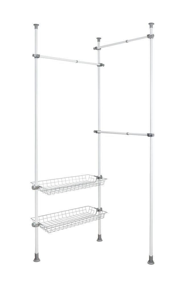 Teleskop-System Mod. Herkules Duo  verstellbares Ordnungssystem, Garderoben-System