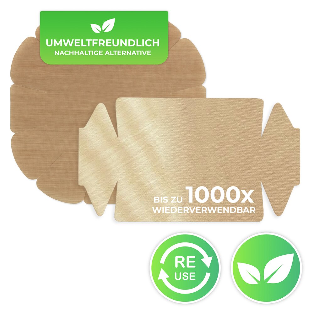 Antihaft-Backform-Zuschnitt eckig und rund  2-teilig