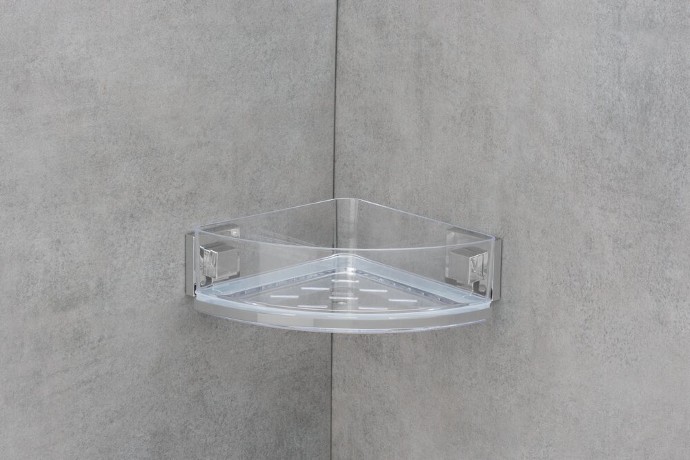 Vacuum-Loc® Edelstahl Eckablage Mod. Quadro  Befestigen ohne bohren