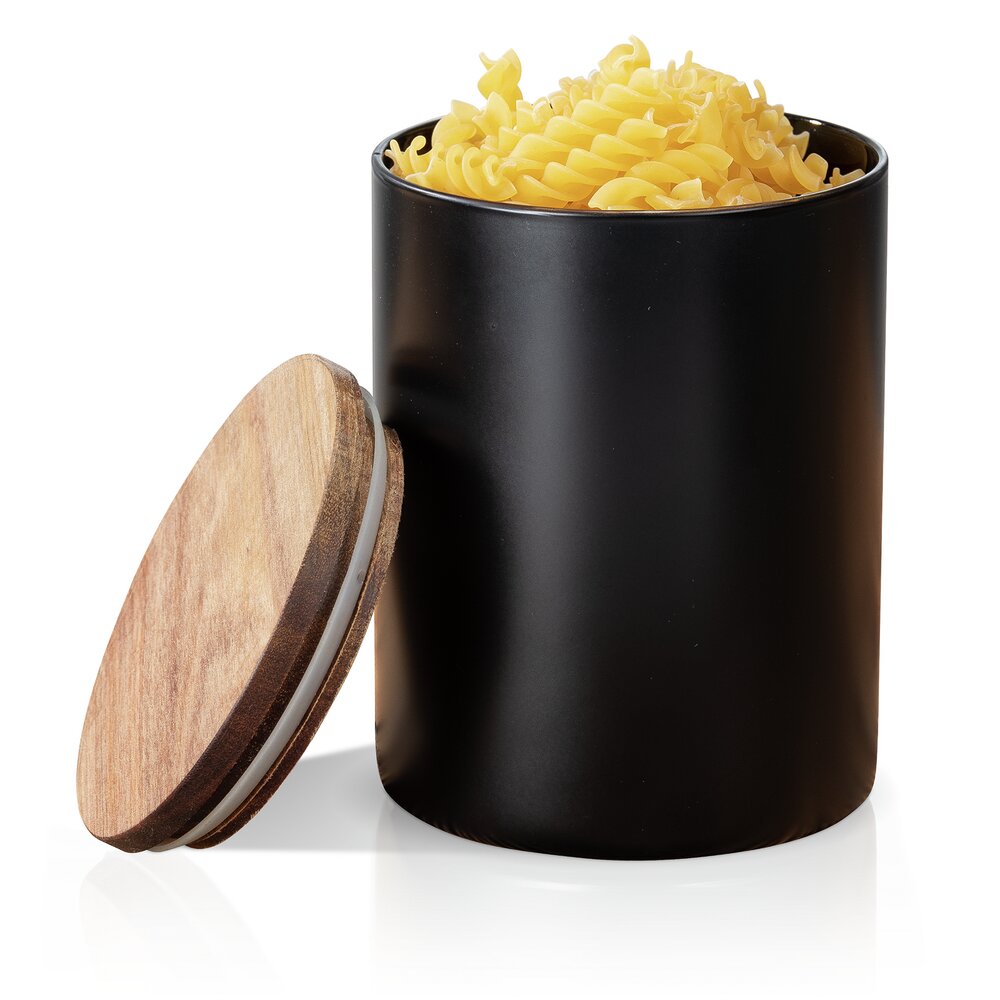 Opbergpot Mio zwart 1,0 liter