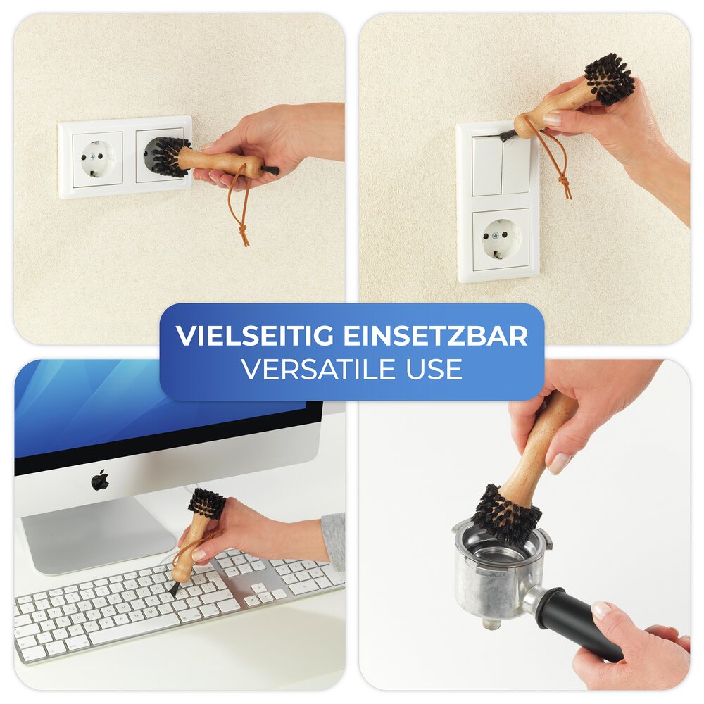 Steckdosenbürste Rosshaar  gefahrenlos Steckdosen reinigen