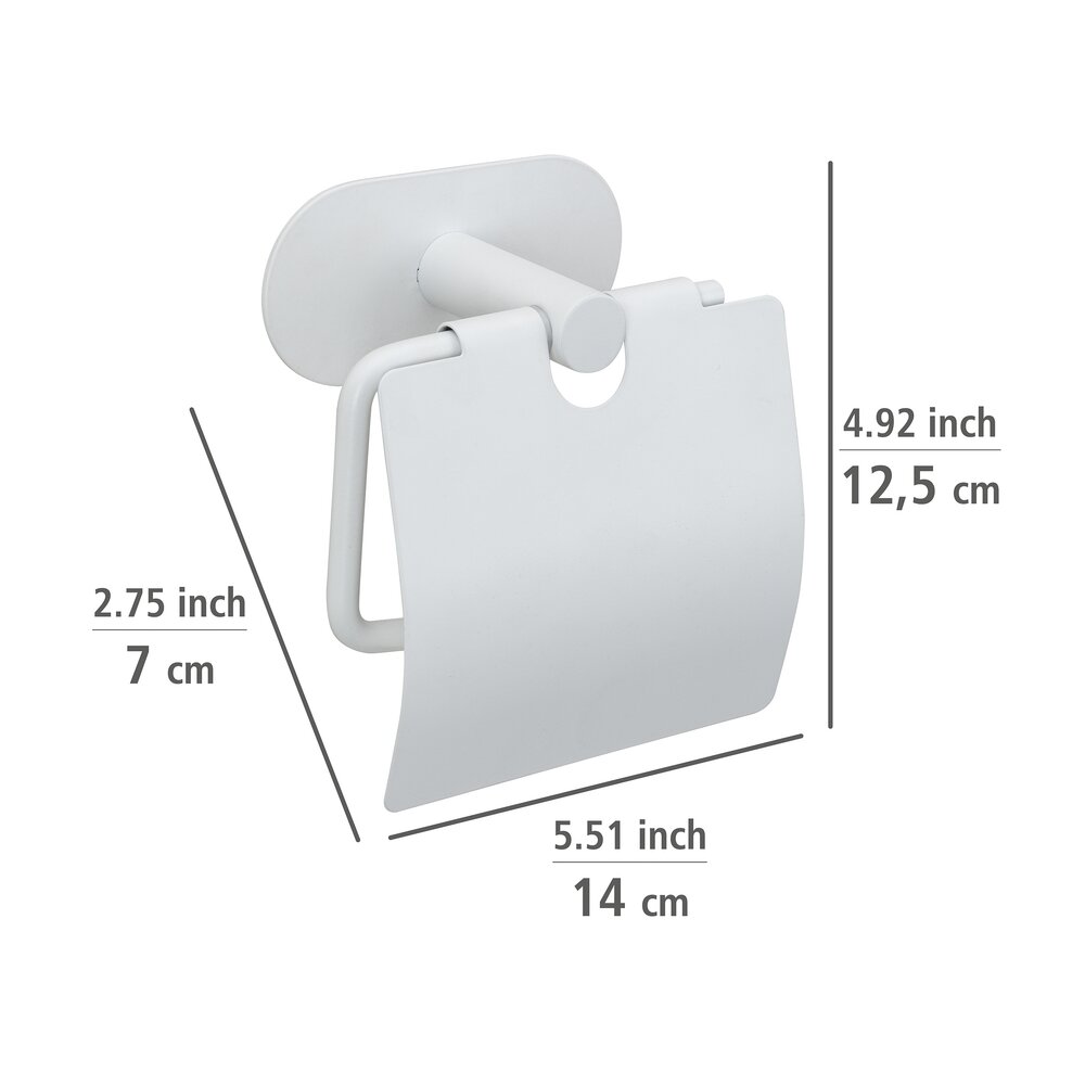 Turbo-Loc® toiletrolhouder met deksel Orea Wit mat
