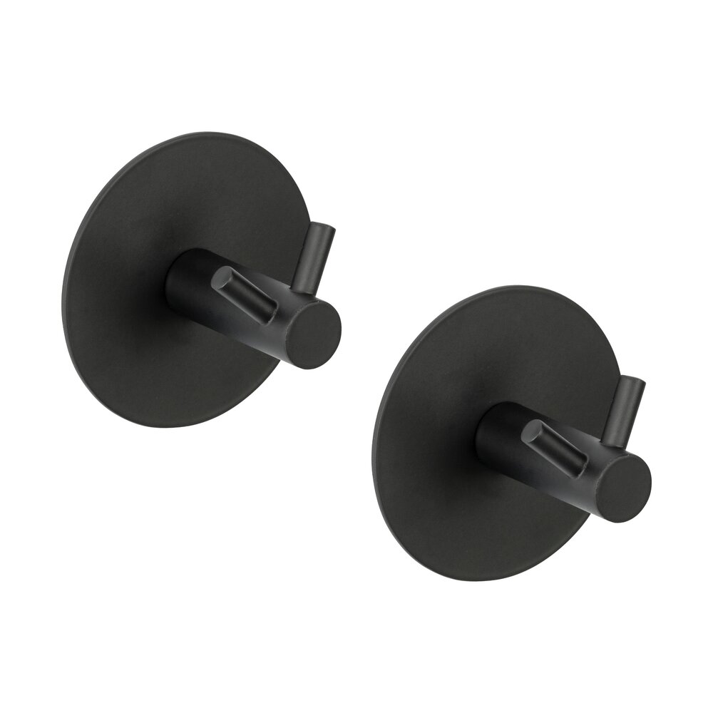 Wandhaken Duo Mod. MELETO, Schwarz  2er Set