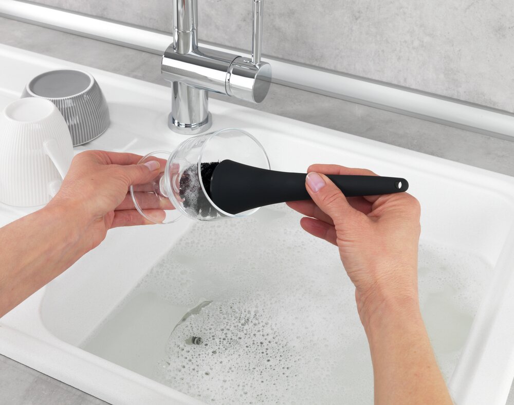 Spül-Set Mod. Empire Schwarz  mit Spülbürste