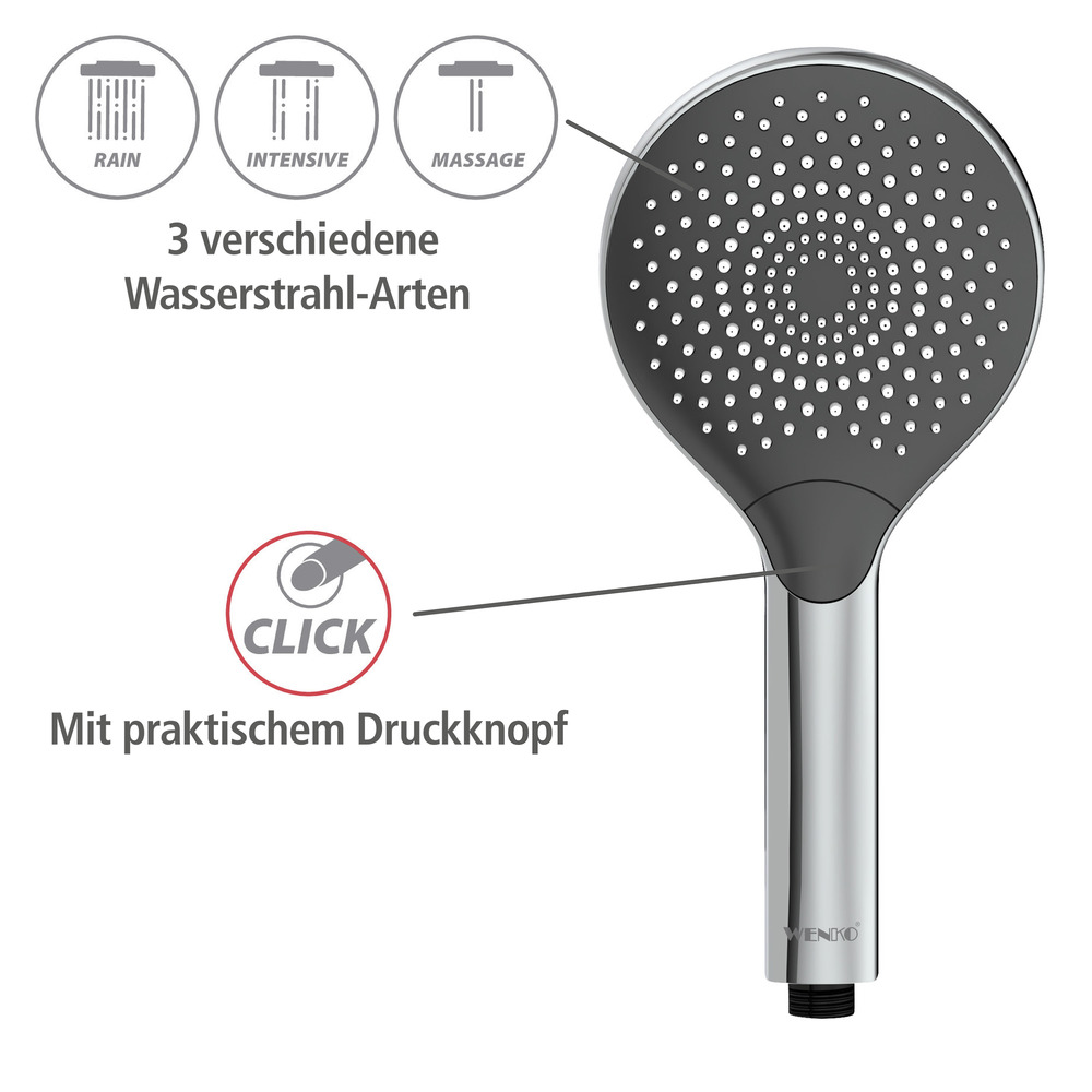 Duschkopf Watersaving Chrom  Ø 12 cm