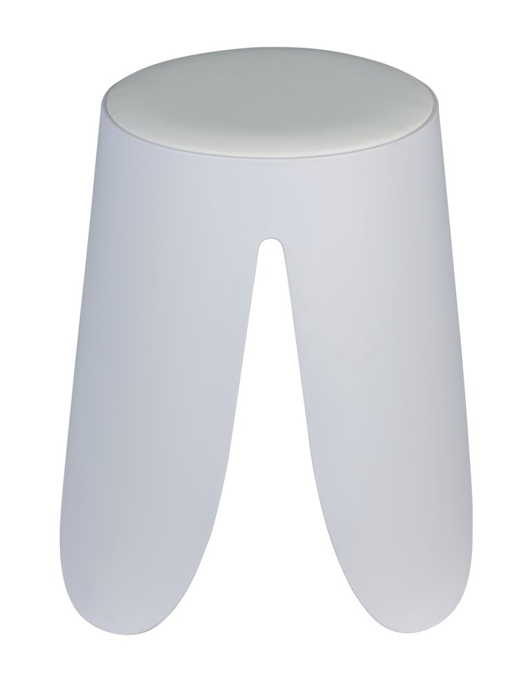 Tabouret de salle de bain Comiso Blanc mat  peut supporter jusqu'à 180 kg