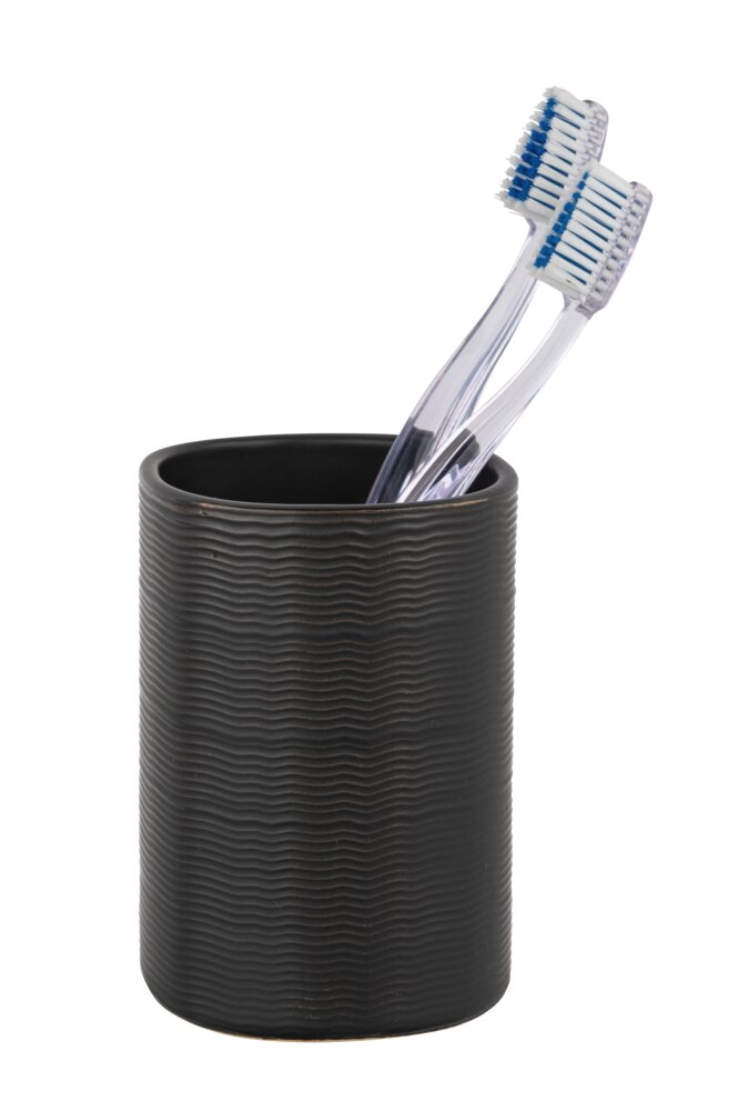 Gobelet à dents en céramique Zena  surface structurée