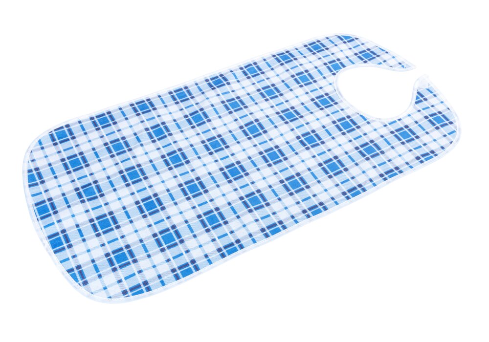 Speiseschürze, blau kariert  waschbar bis 60 °C