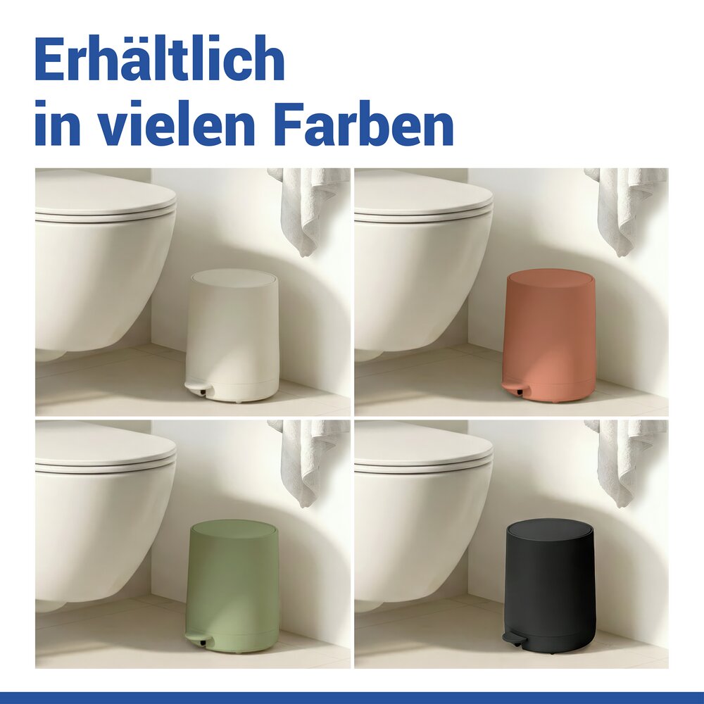 Kosmetik Treteimer Mod. Fablo Creme  mit Soft-Touch-Beschichtung, 5 L