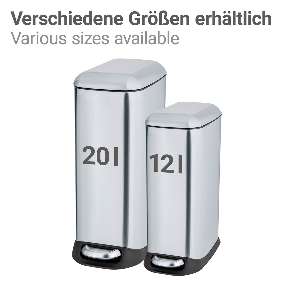 Treteimer Mod. Design 12 L, Easy-Close, Edelstahl  mit herausnehmbarem Einsatz