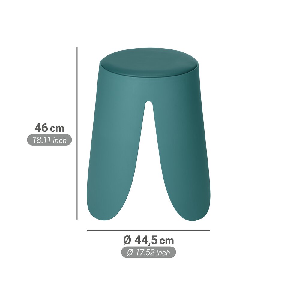 Badhocker Mod. Comiso Petrol matt  belastbar bis 180 kg
