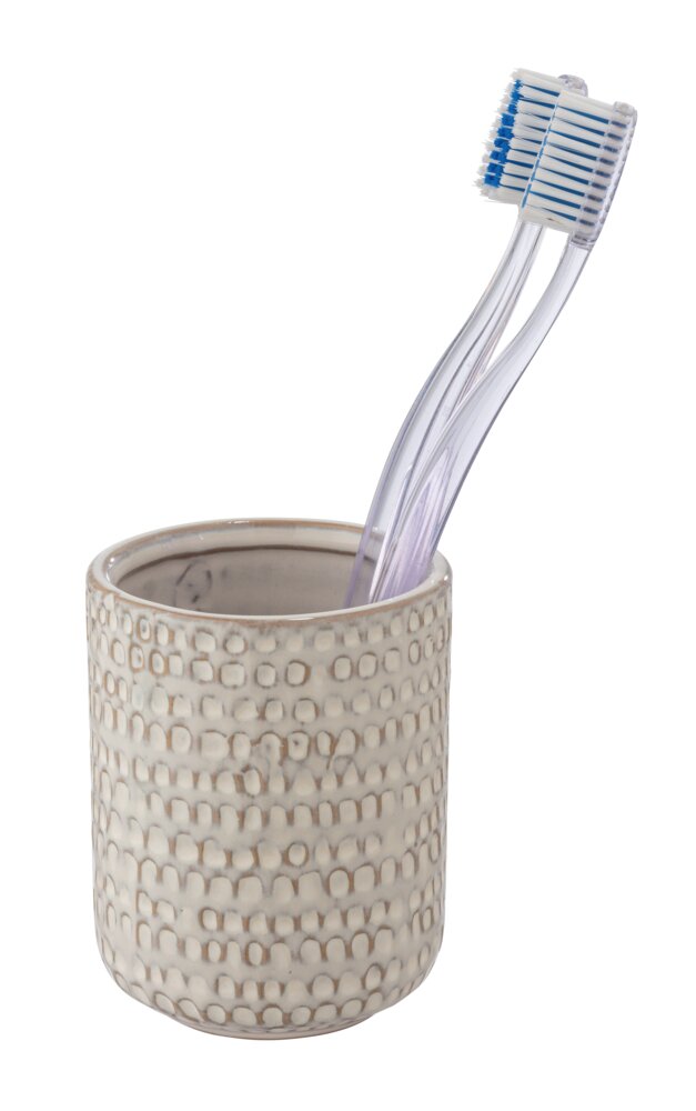 Zahnputzbecher Mod. Pergole Creme  hochwertige Keramik