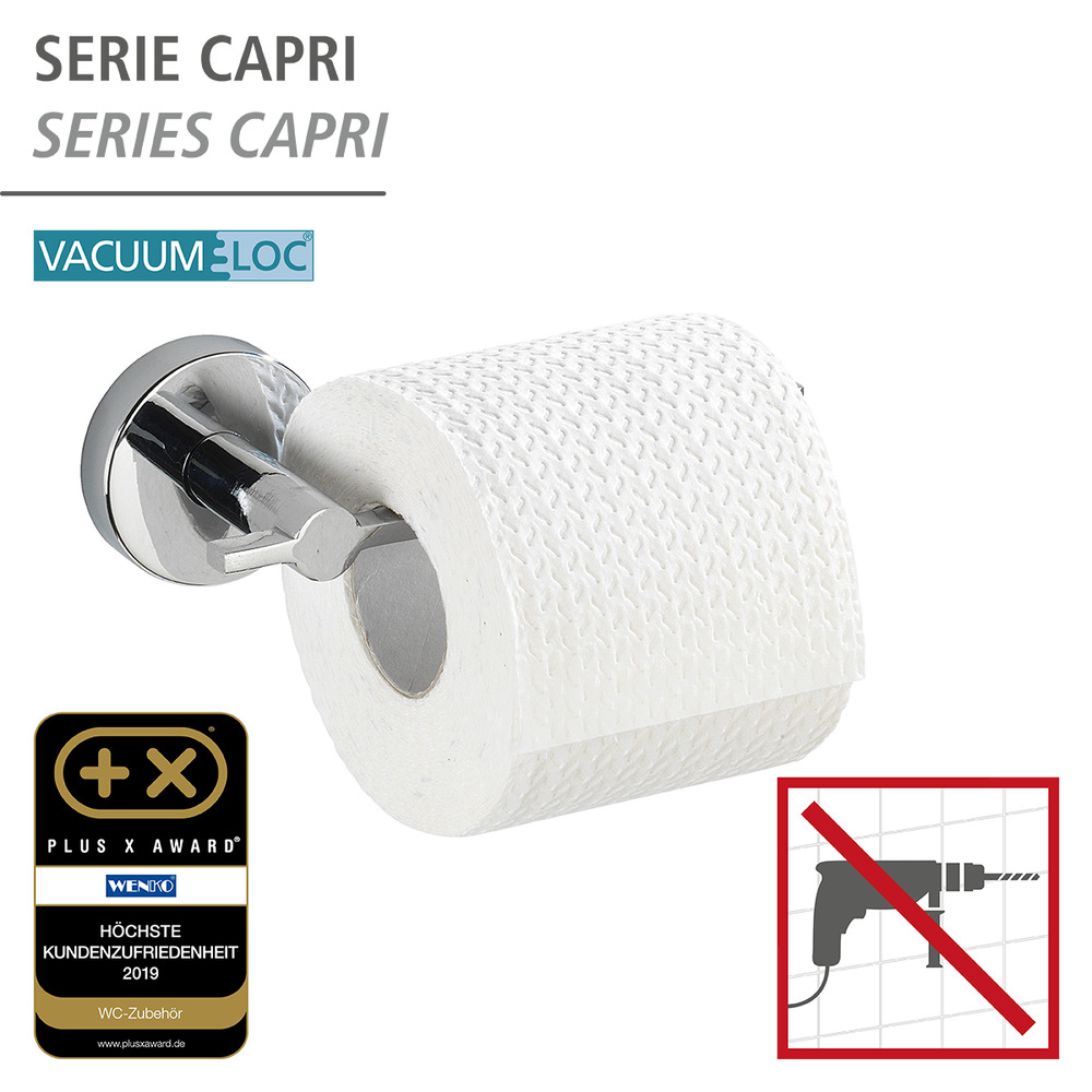 Vacuum-Loc® Toilettenpapierrollenhalter Mod. Capri  Befestigen ohne bohren