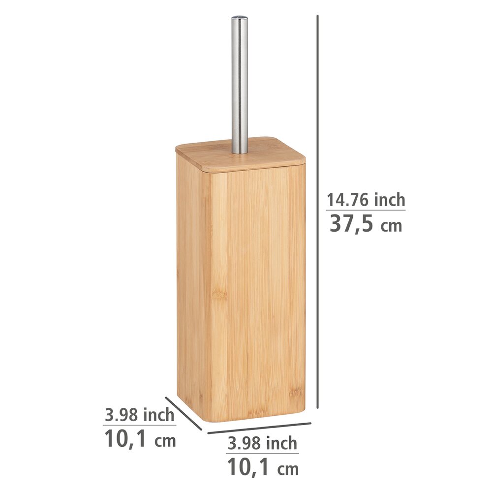 Ensemble de brosse WC Mod. Bambusa  porte-brosse de toilettes en bambou
