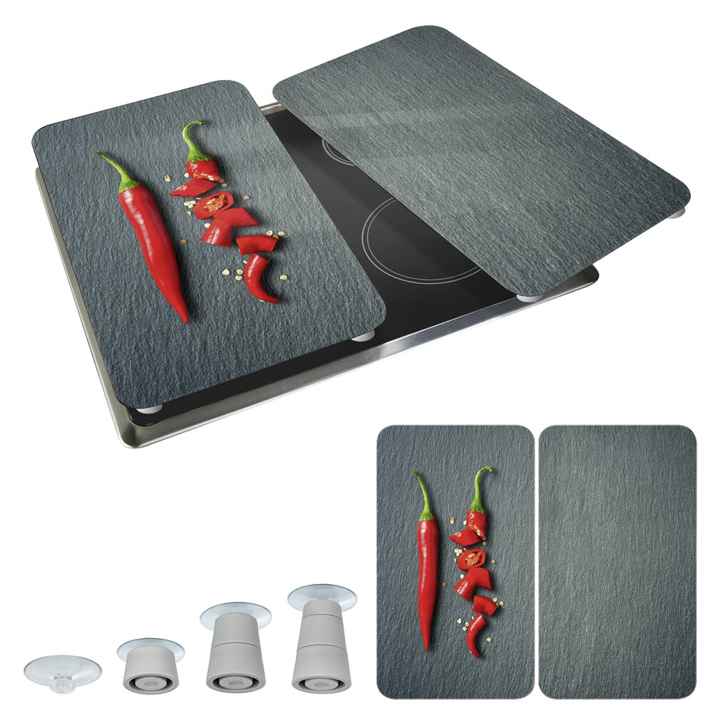 Plaque de Recouvrement Universelle Mod. Cayenne, set de 2  pour tous les types de cuisinières