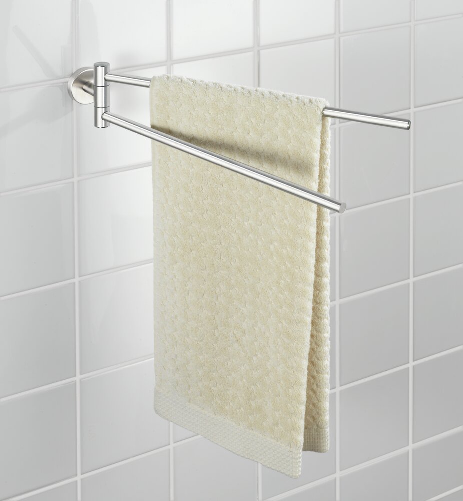 Porte-serviettes Bosio mat  2 bras orientables, acier inox