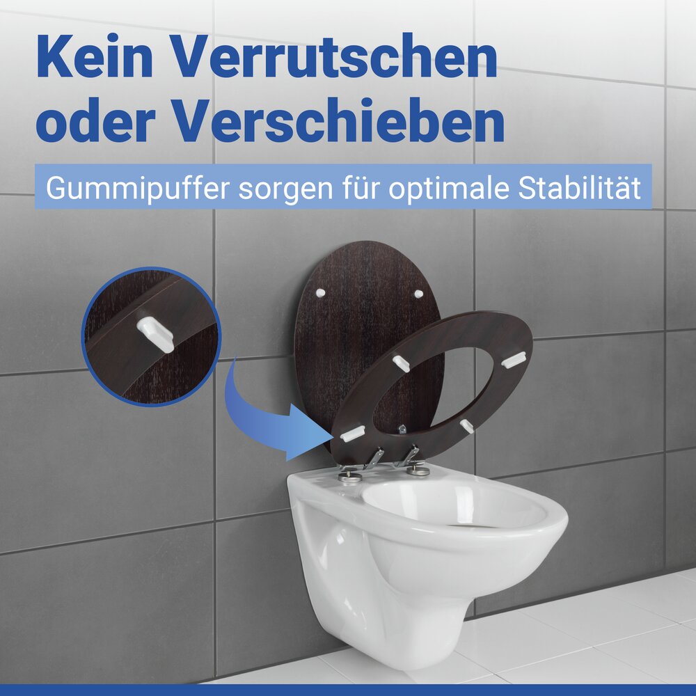 Abattant WC Wenge  abaissement automatique