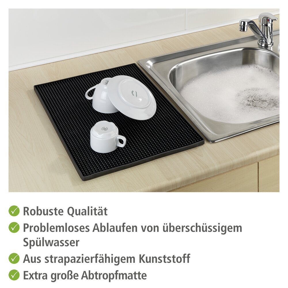 Abtropfmatte Mod. Maxi  40 x 30 cm, schwarz