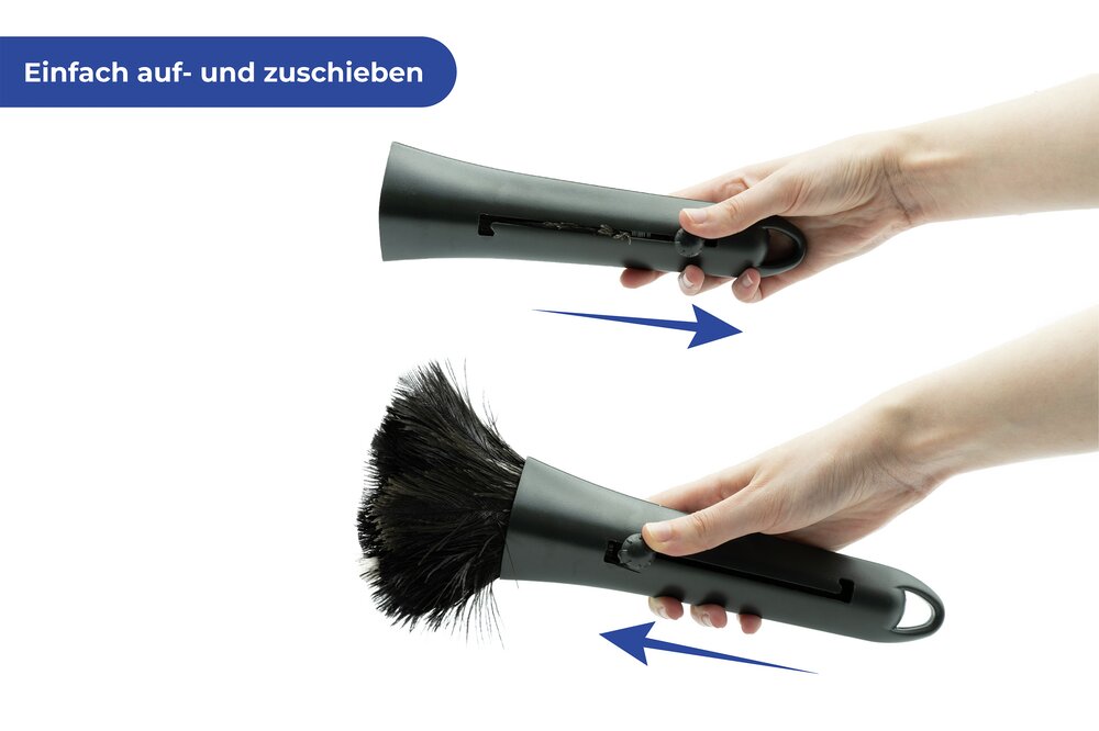 Einschiebbarer Straußenfeder-Wedel  wie ein Staubmagnet