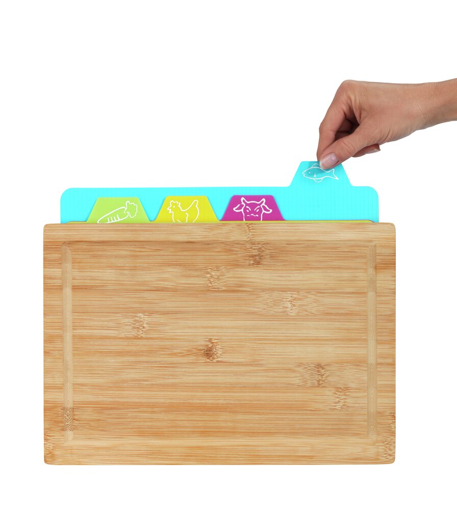 Schneidebrett Mod. Bella  Bambus, mit 4 Schneidematten