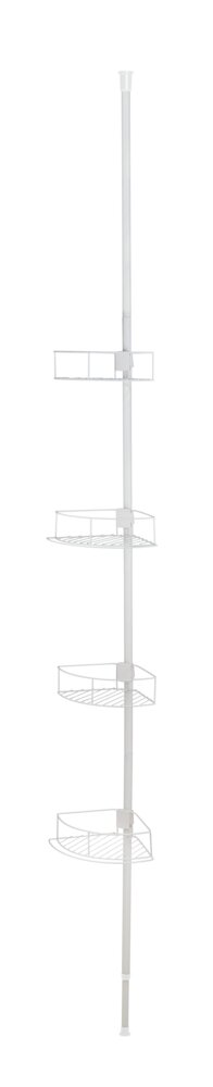 Étagère d'angle télescopique Dolcedo Blanc mat  en acier inoxydable