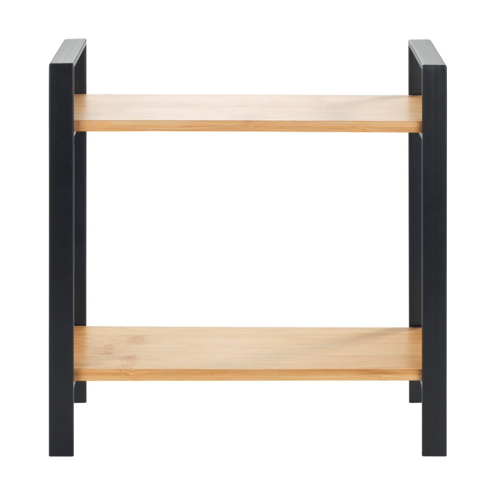 Petite étagère cuisine Lou   Cadre en métal, planches d'étagères en bambou