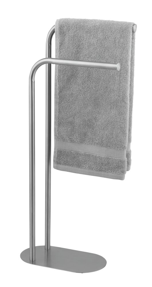 Handtuchständer Mod. Levante, satiniert, Edelstahl, 30x79x17 cm  freistehend, platzsparend, modernes Design
