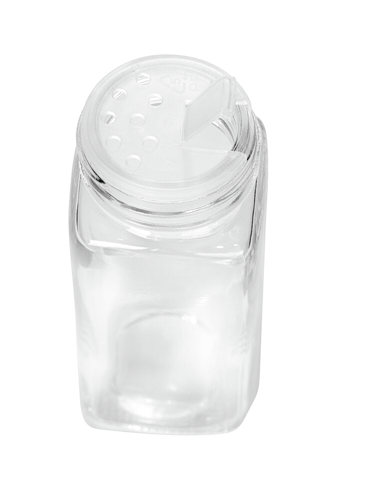 Gewürzstreuer Anni 120ml, transparent, Glas, Deckel braun, 4,5 x 10,5 x 4,5 cm FSC-zert. Bambusdeckel