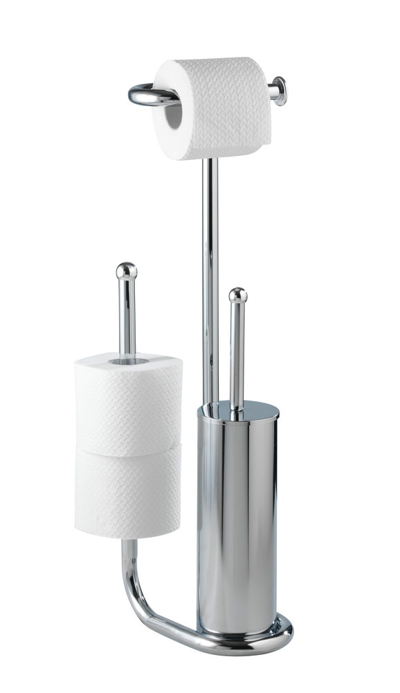 Stand WC-Garnitur Universalo Chrom  mit Ersatzrollenhalter