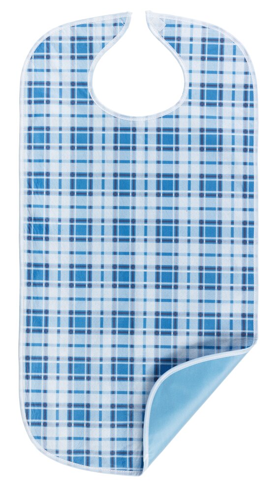 Speiseschürze, blau kariert  waschbar bis 60 °C