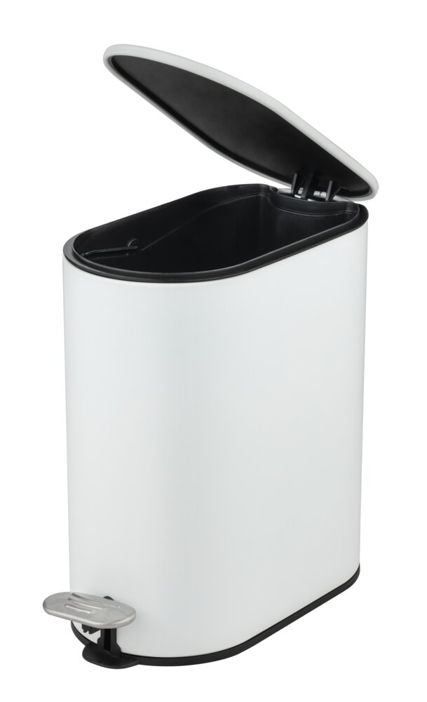 Pedaalemmer Mod. Collungo, wit, staal/kunststof, 5L, Easy-Close