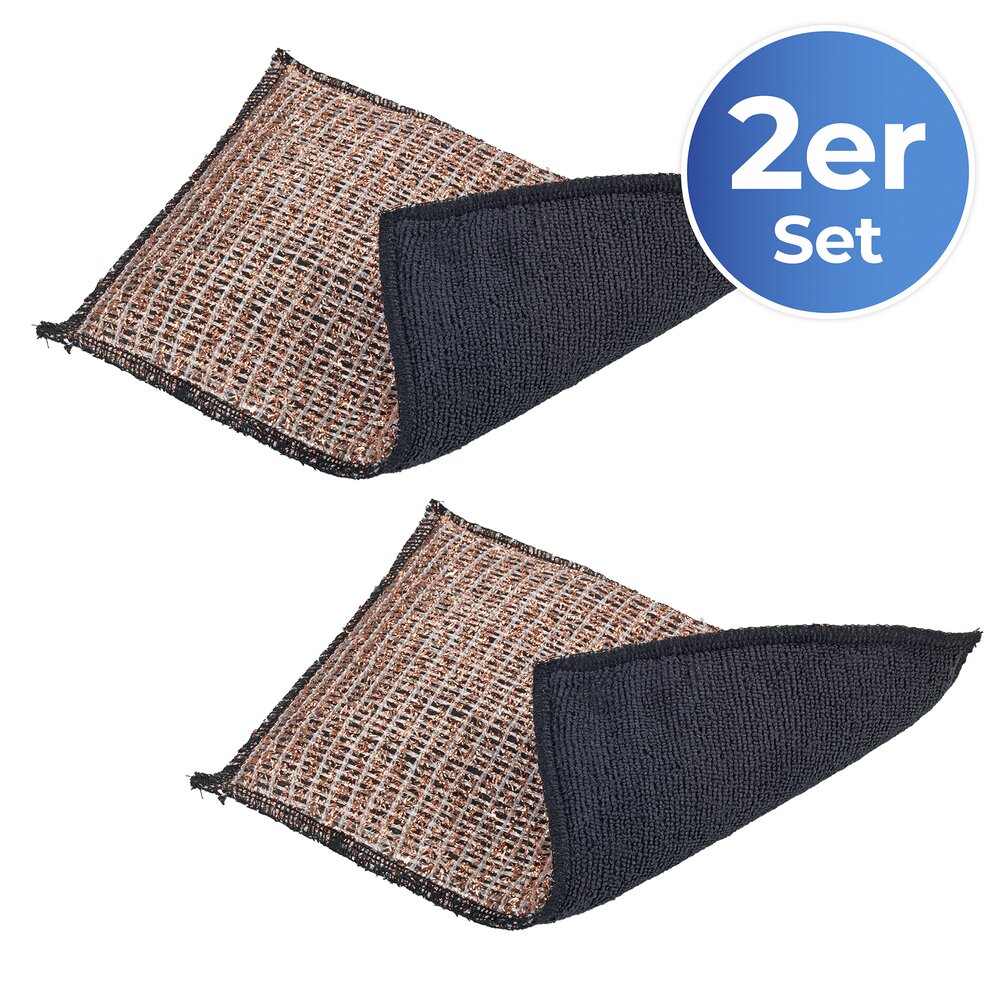 Mikrofaser-Kupfertuch 2in1, 2er Set  mit Wendefunktion