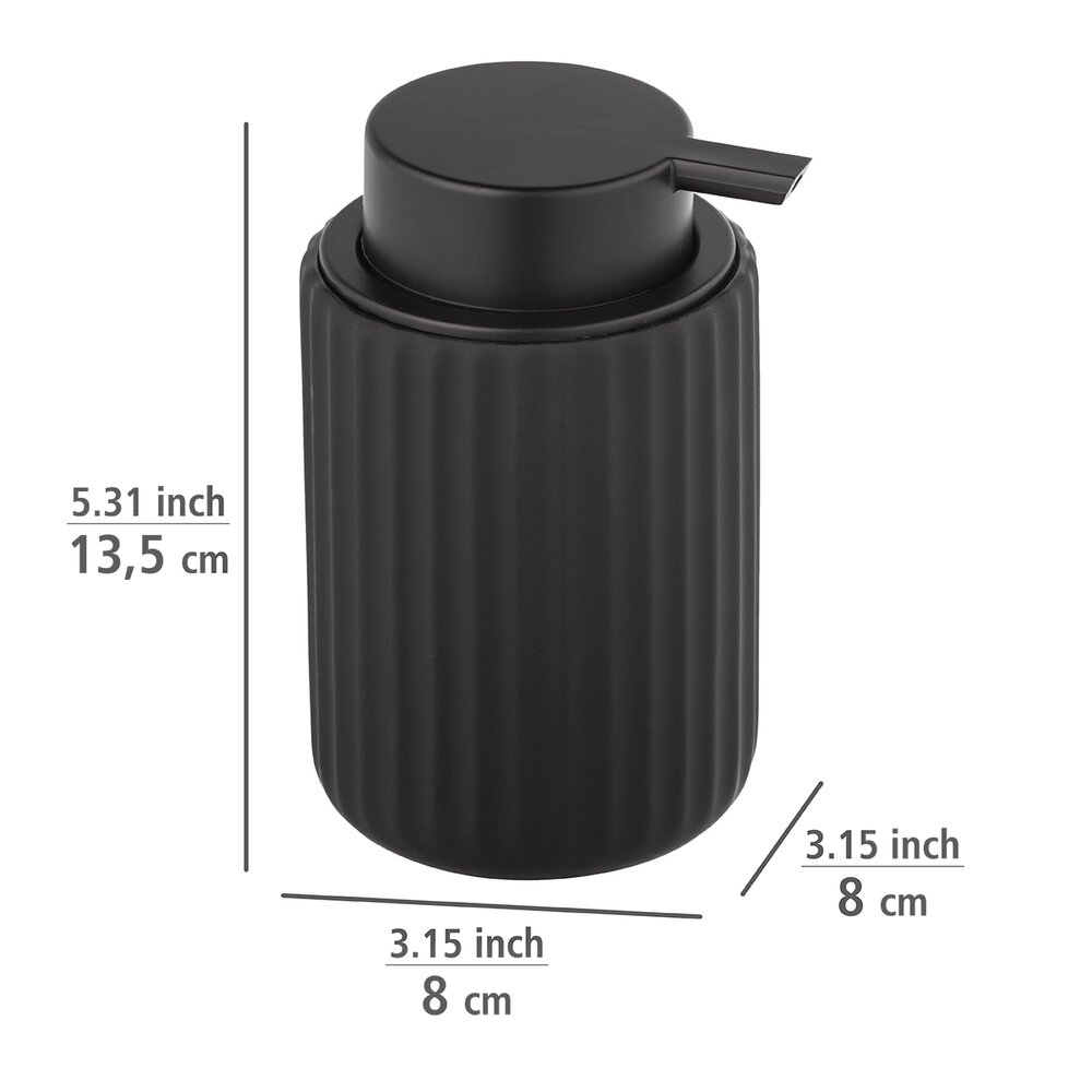Keramische zeepdispenser Mod. Belluno Zwart