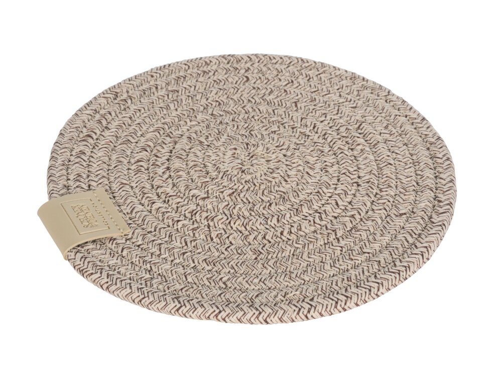 Dessous de plat Mod. Svea, beige, plastique, Ø20x1 cm  antidérapant et résistant chaleur