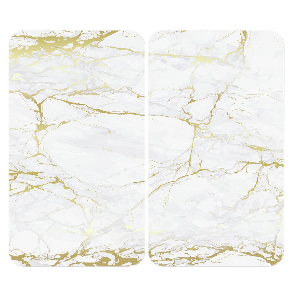 Herdabdeckplatte Universal Mod. Marmor Gold, 2er Set  für alle Herdarten geeignet