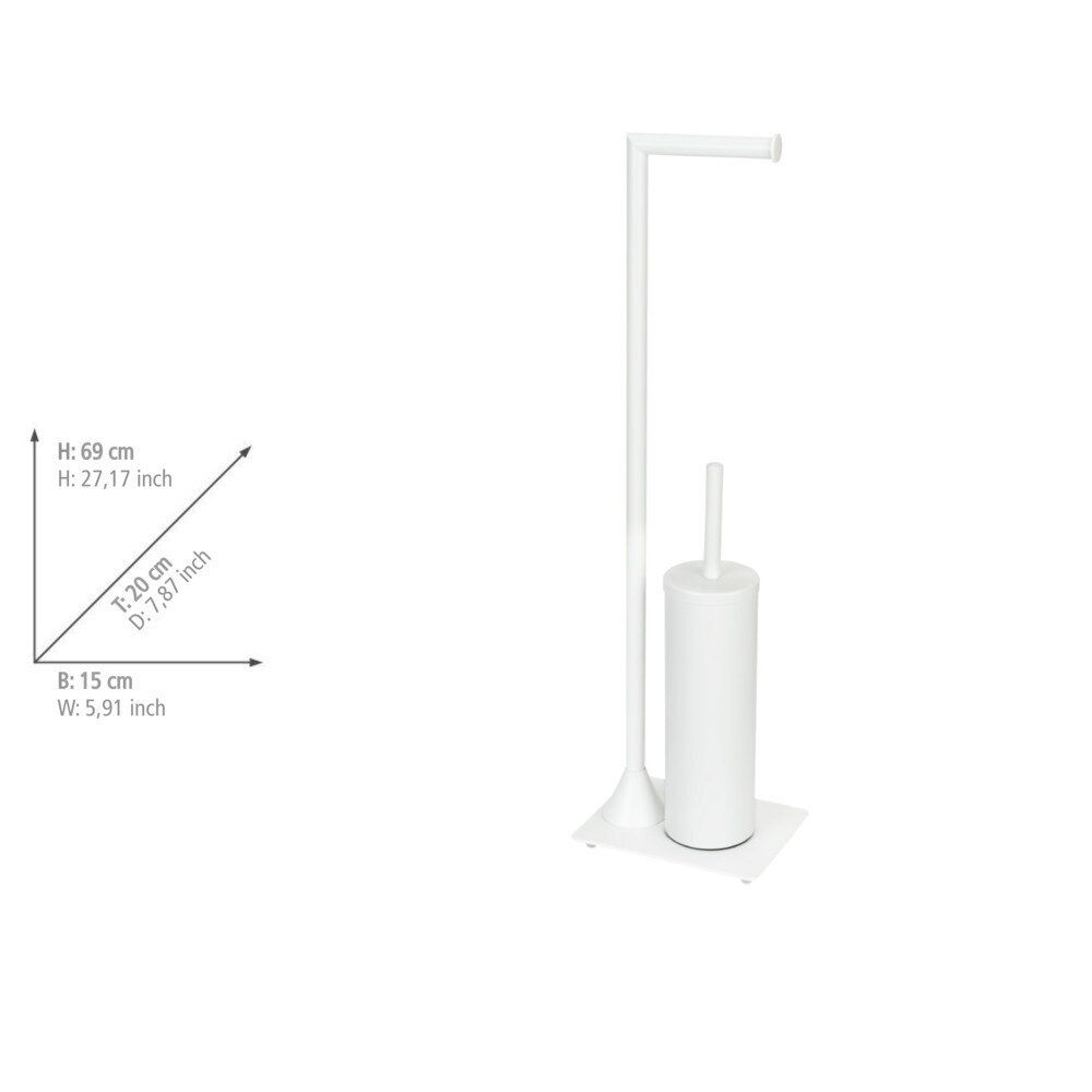 Garniture de WC sur pied Hella Blanc  laqué mat