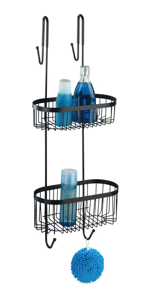 Étagère de douche Classic Plus Black Serino, 2 paniers  Protection anti-rouille grâce à un revêtement noir spécial