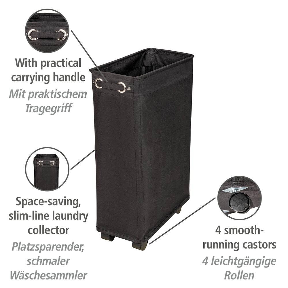 Wäschesammler Mod. Corno Schwarz Wäschekorb, 43 l