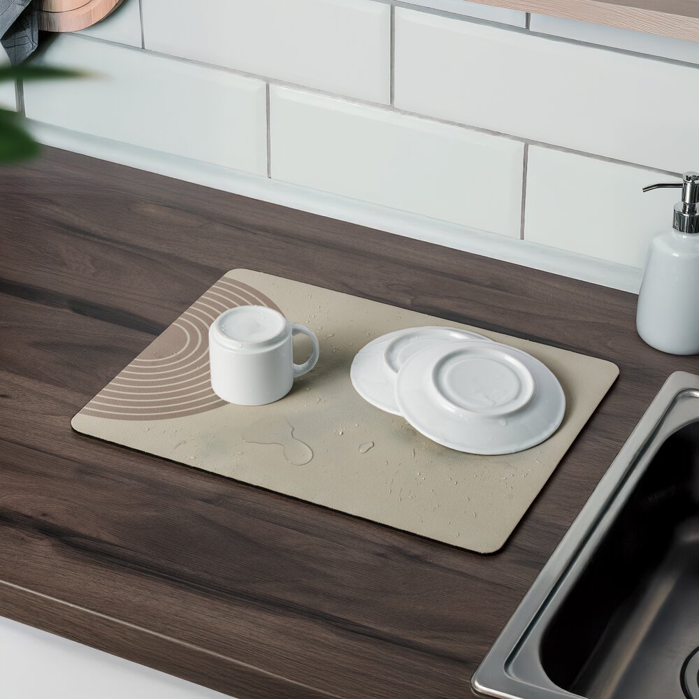 Afwateringsmat Mod. Dima, beige, rubber, kunststof, 40x30 cm