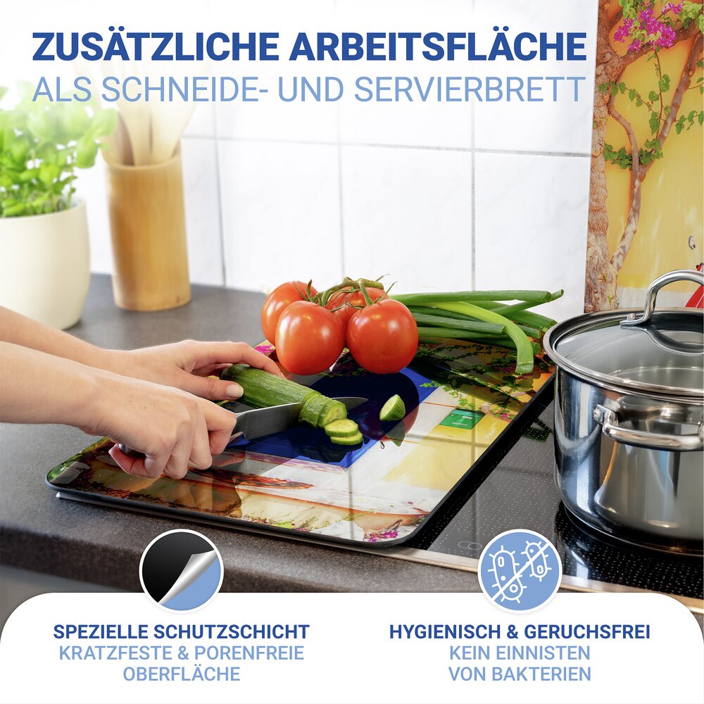 Herdabdeckplatte Universal Mod. Dolce Vita, 2er Set  für alle Herdarten geeignet