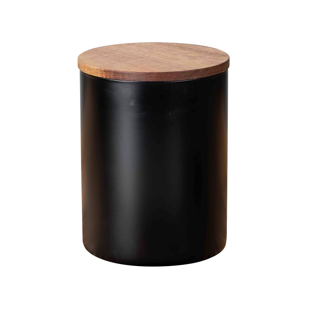 Vorratsdose Mod. Mio Schwarz 1,0 L  Vorratsbehälter aus Borosilikatglas mit Deckel