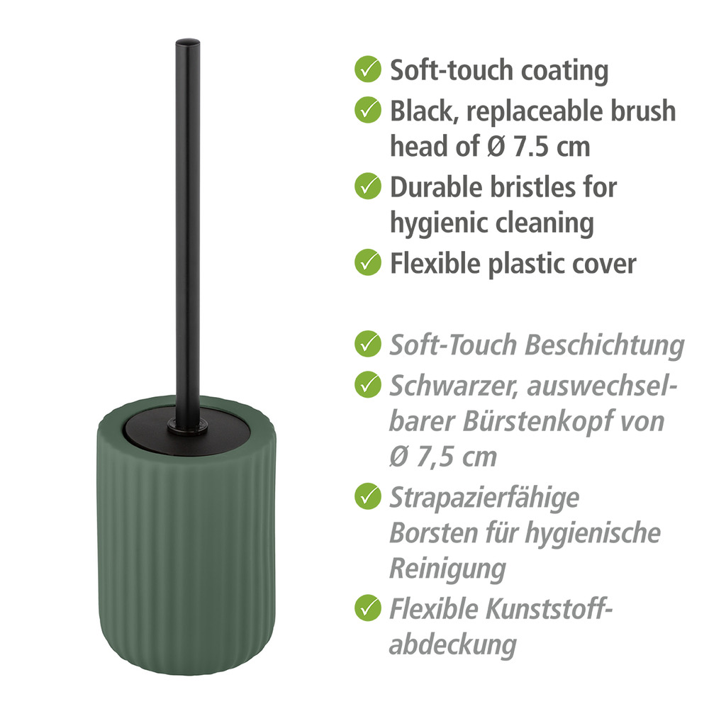 WC-Garnitur Mod. Belluno Grün Keramik  mit Soft-Touch Oberfläche