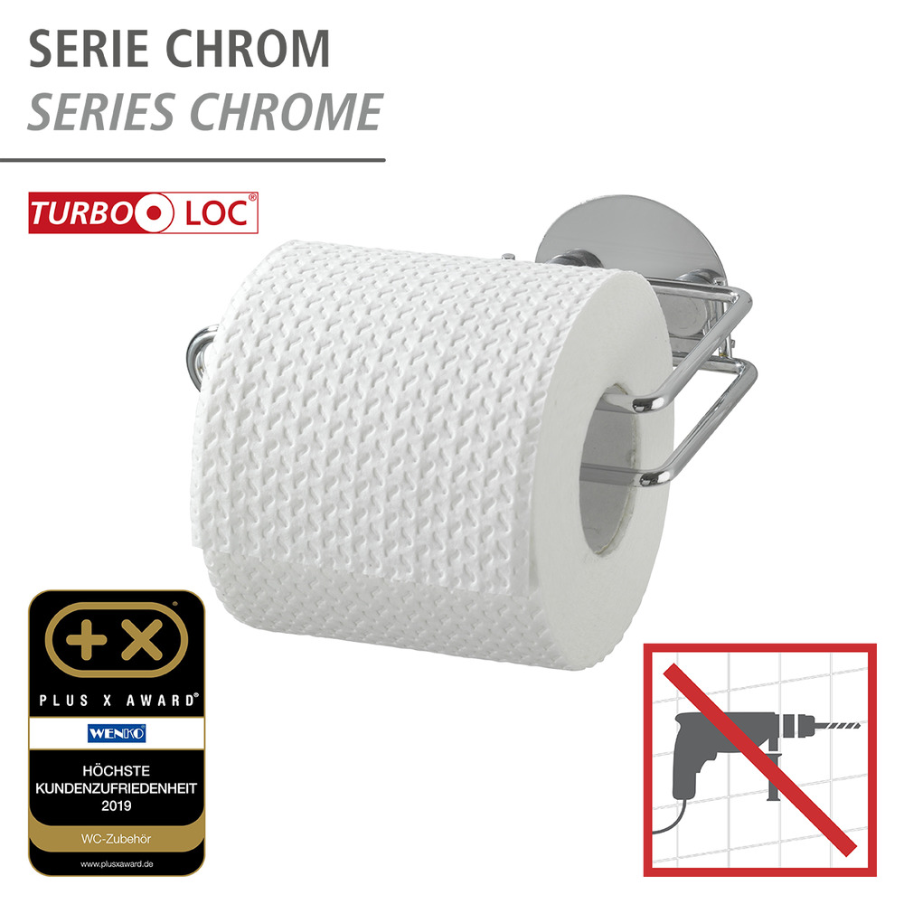 Turbo-Loc® Toilettenpapierrollenhalter  Befestigen ohne bohren