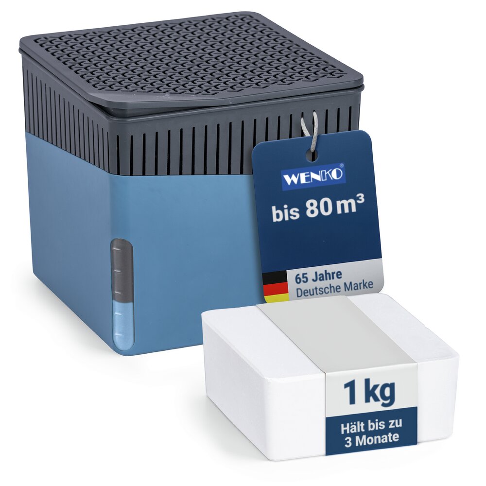 Luchtontvochtiger Mod. Cube Blauw 1000 g